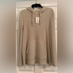 Men’s Rainforest waffle sweatshirt hoodie. Size XL. Cream beige. New with tag.